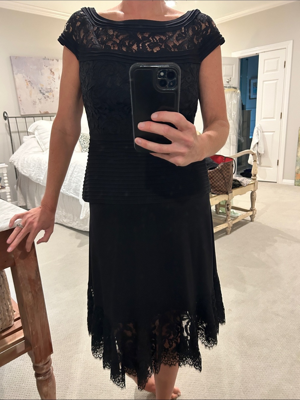 Tadashi Shoji Black Lace Set Dress